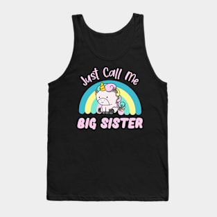 Big Sister Unicorn Pony Sisters Girls Tank Top